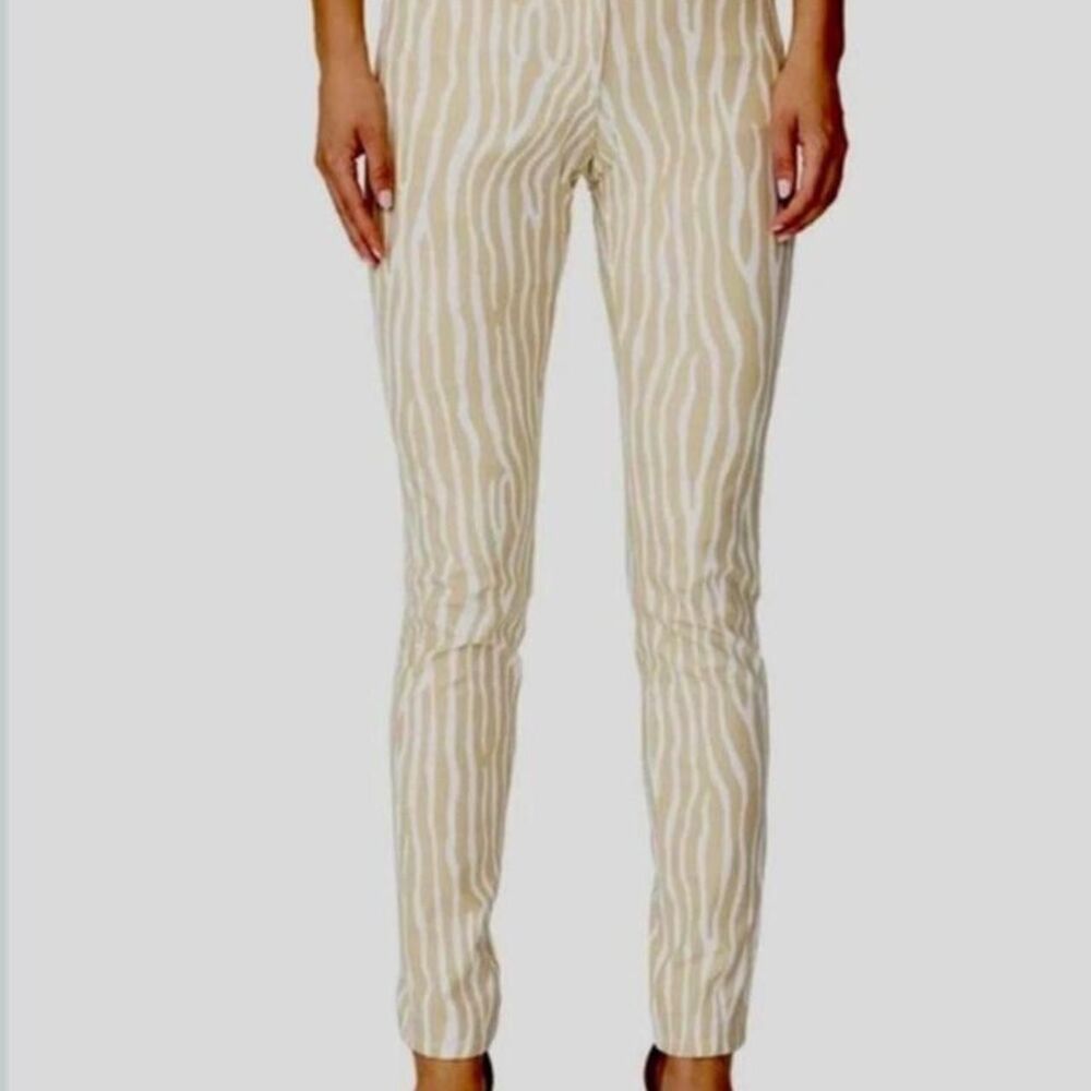 J. McLaughlin Lexi Zebra Print Jeans Size 10 Animal Print Stretch Denim